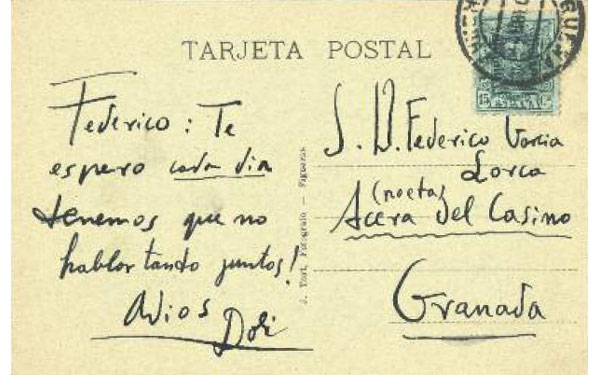 Las postales de Lorca